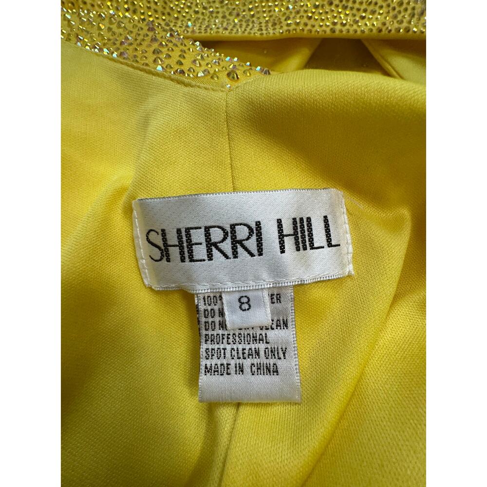 Sherri Hill Golden Hour Crystal One-Shoulder Gown NWT Size 8 | $480 MSRP | TLC - Picture 9 of 15